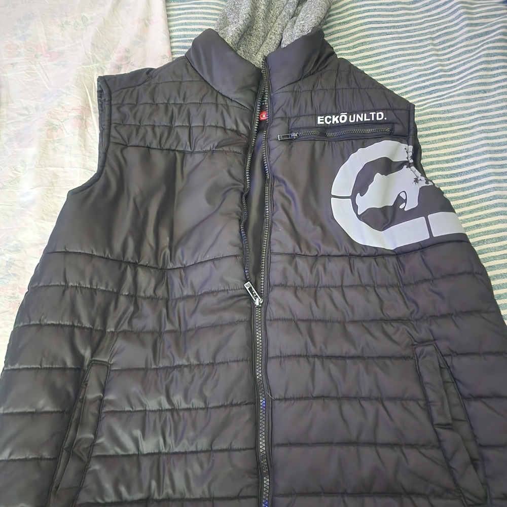 Ecko Unlimited Black Puffer Vest